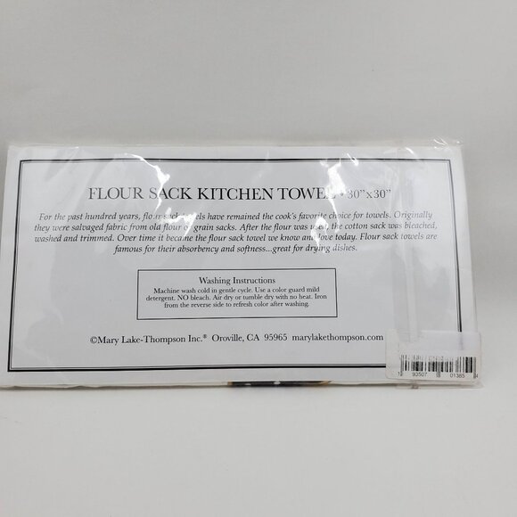 Mary Lake Thompson Flour Sack Kitchen Towel Dogs Holiday Design 30x30 - Picture 3 of 4